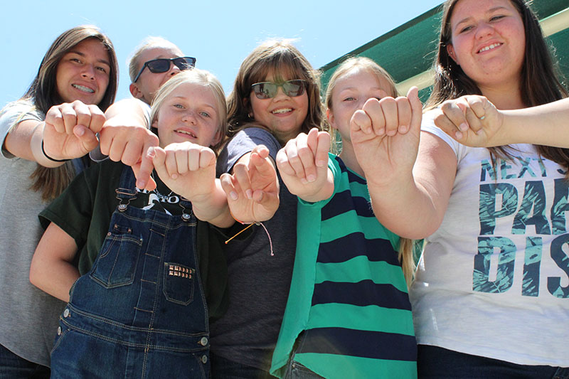fairmont students with teacher